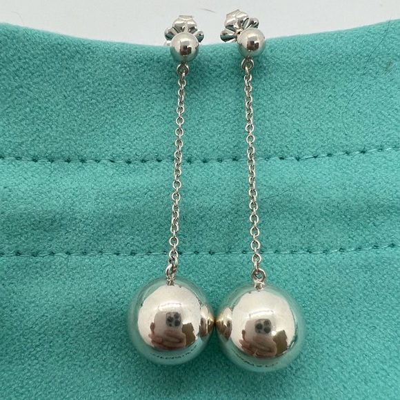 Tiffany & Co. Hardwear Ball Drop Earrings Sterling Silver - Picture 3 of 7